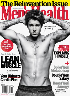 Justin Bieber變身猛男 登Men's Health封面